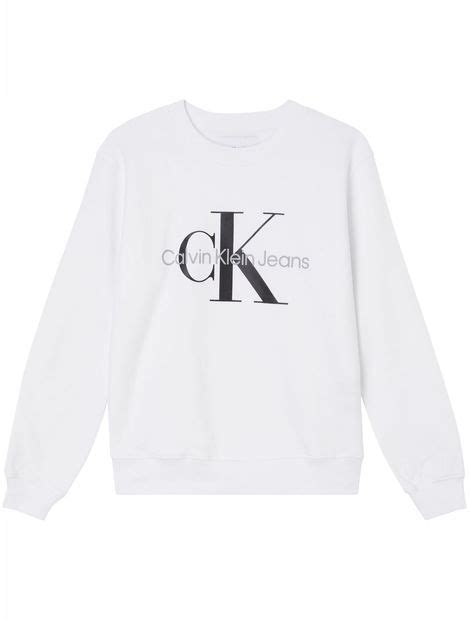 Saco Manga Larga Con Logo Hombre Blanco Calvin K.